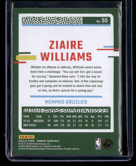 2023-24 Donruss #55 Ziaire Williams