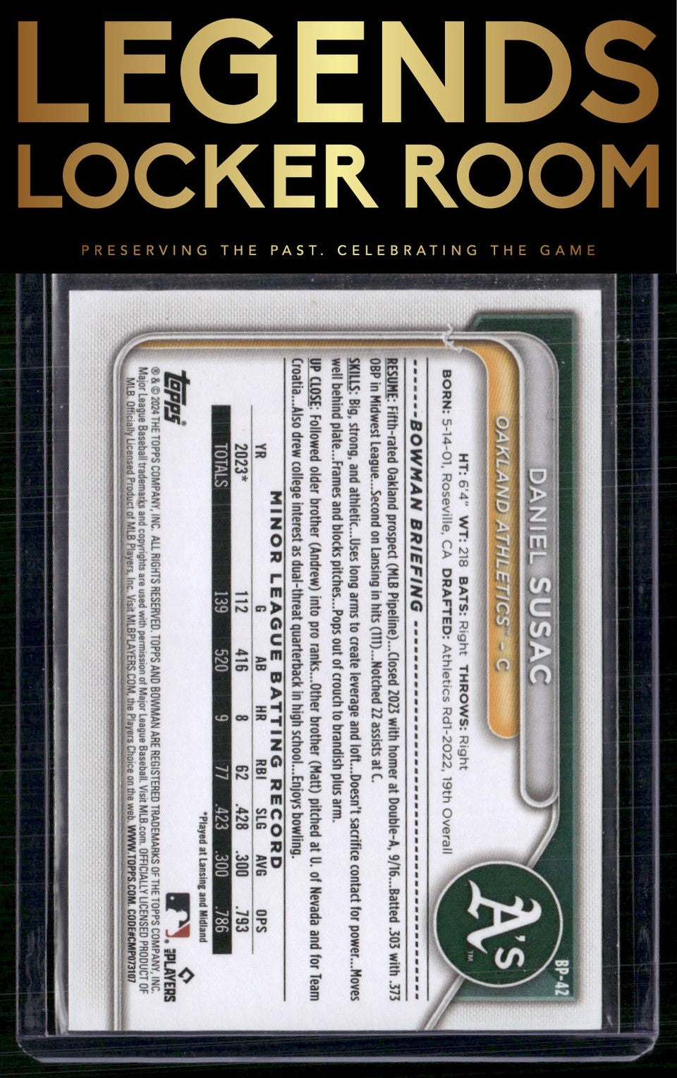 2024 Bowman #BP-42 Daniel Susac Prospects