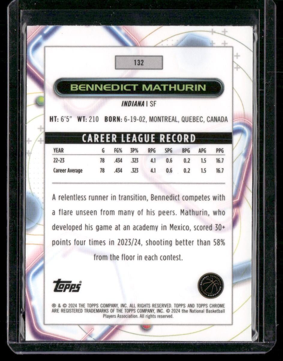 2023-24 Topps Chrome Cosmic #132 Bennedict Mathurin