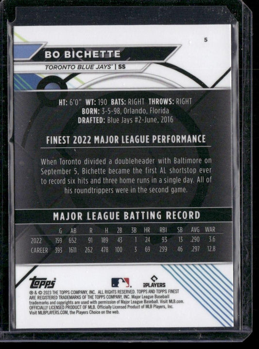 2023 Finest #5 Bo Bichette