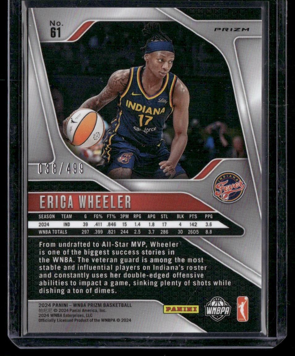 2024 Panini Prizm WNBA #61 Erica Wheeler Pulsar Prizms #/499