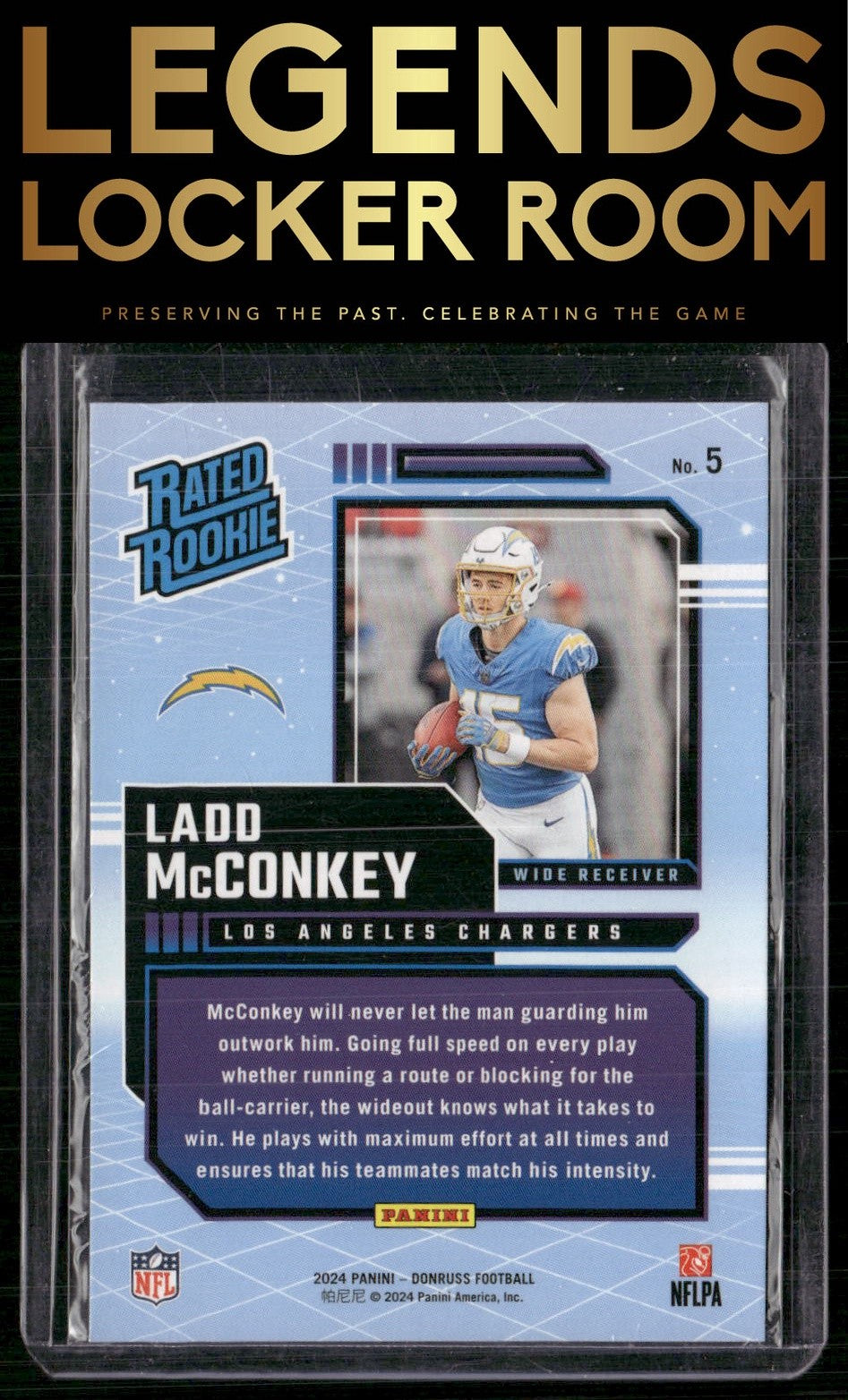 2024 Donruss #5 Ladd McConkey Rated Rookies Retro