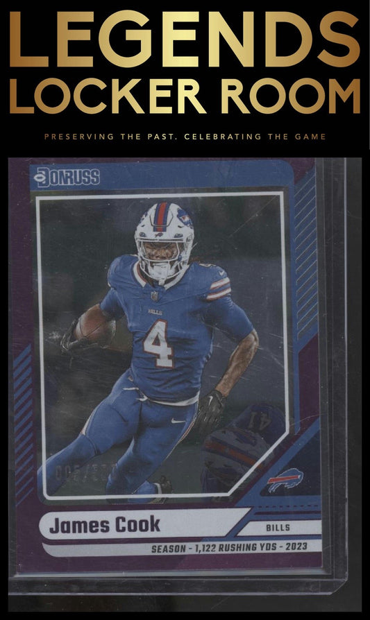 2024 Donruss #105 James Cook Season Stat Line #/500