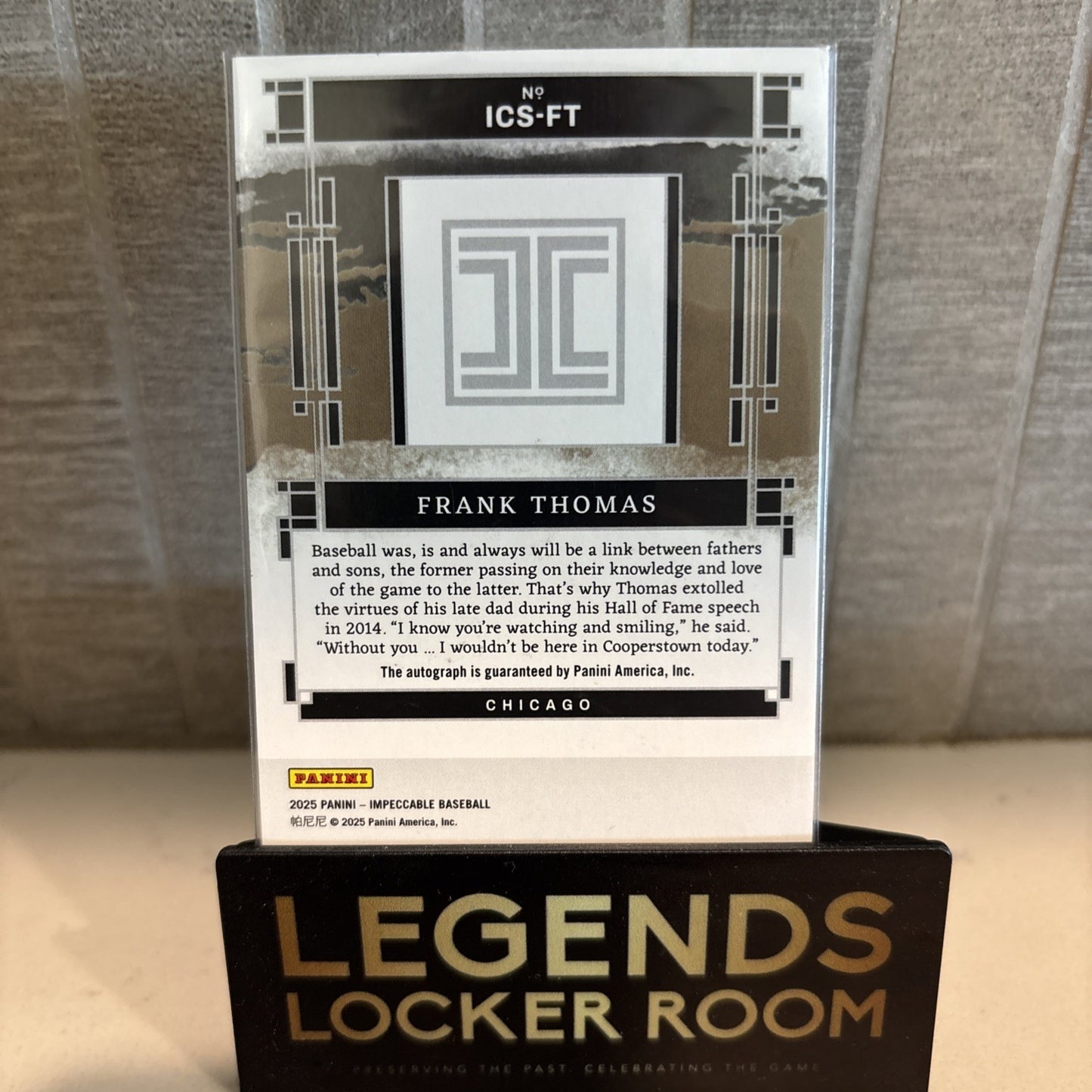 2025 Panini Impeccable Frank Thomas Cooperstown Auto /14