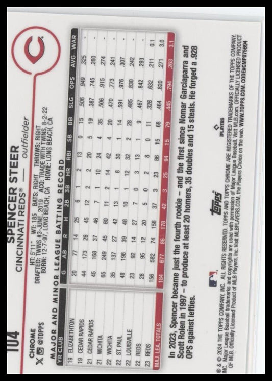 2024 Topps Chrome #104 Spencer Steer