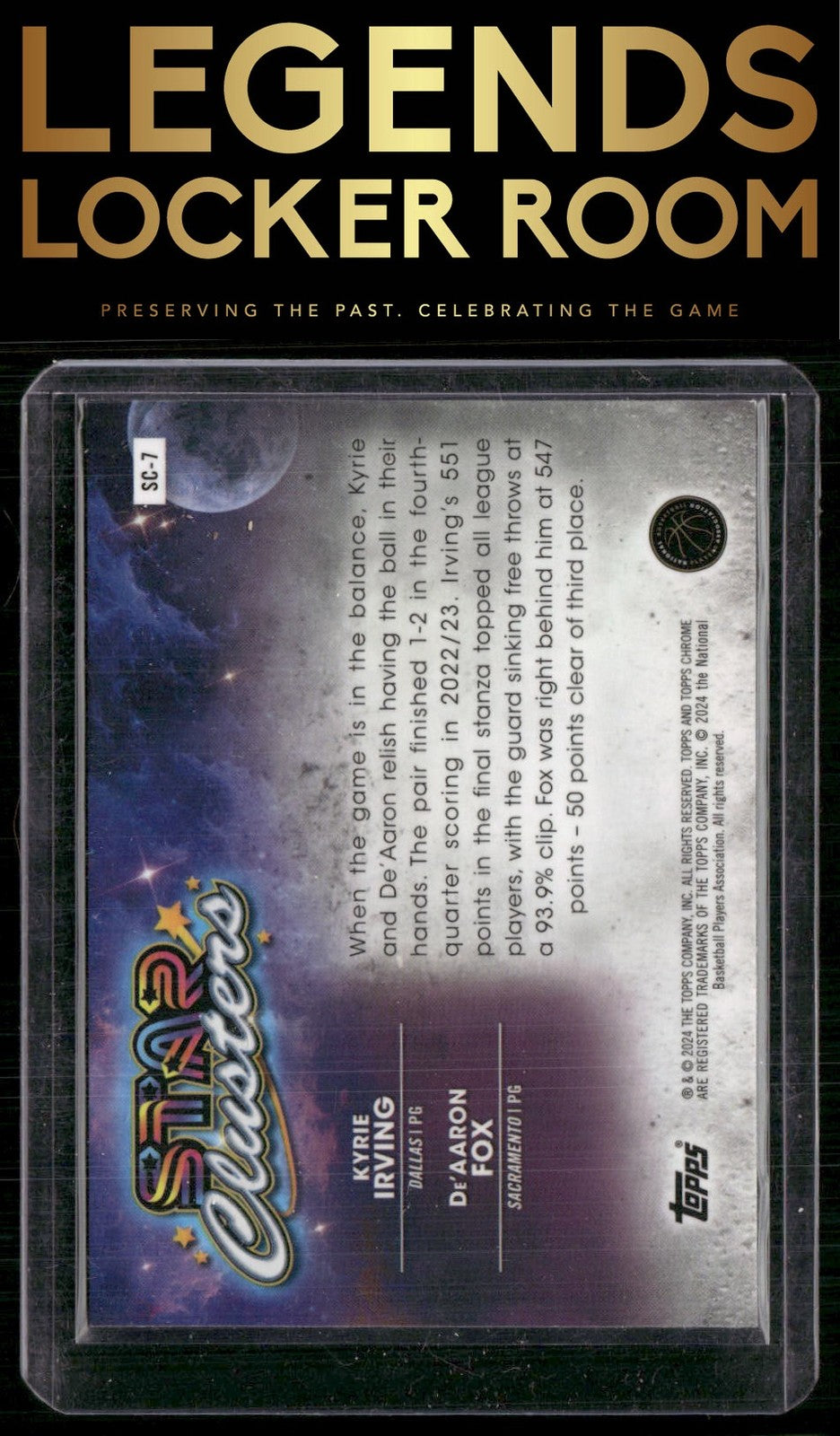 2023-24 Topps Chrome Cosmic #SC-7 De'Aaron Fox / Kyrie Irving Star Clusters