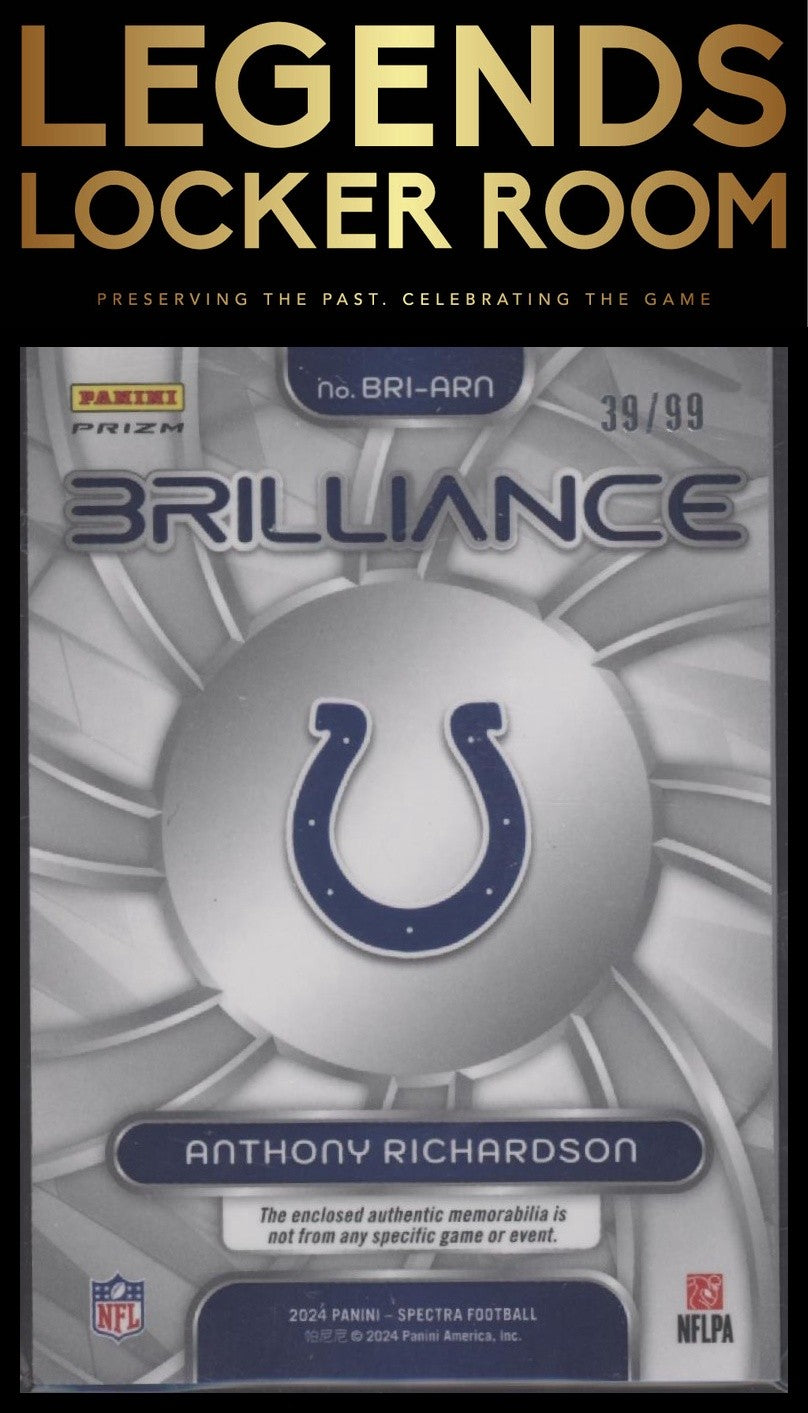 2024 panini spectra Anthony Richardson Brilliance /99