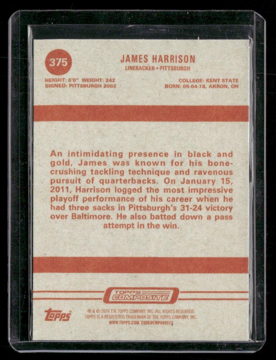2023 Topps Composite #375 James Harrison