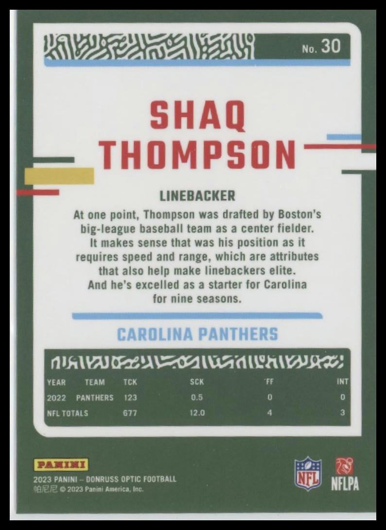 2023 Donruss Optic #30 Shaq Thompson