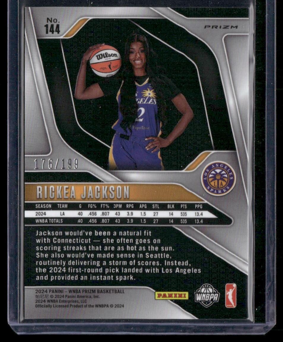 2024 Panini Prizm WNBA #144 Rickea Jackson Blue Prizms #/199
