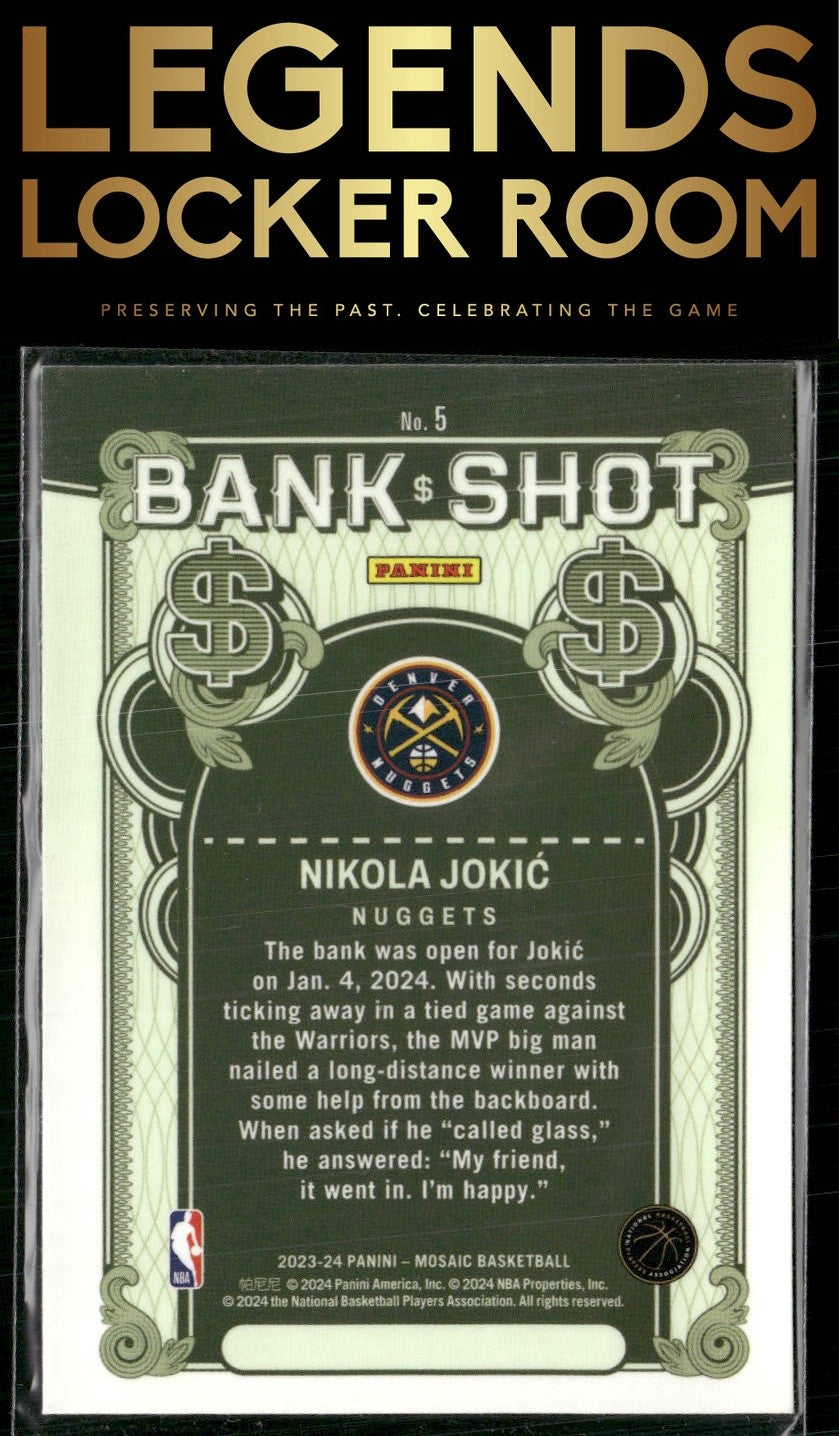 2023-24 Panini Mosaic #5 Nikola Jokic Bank Shot