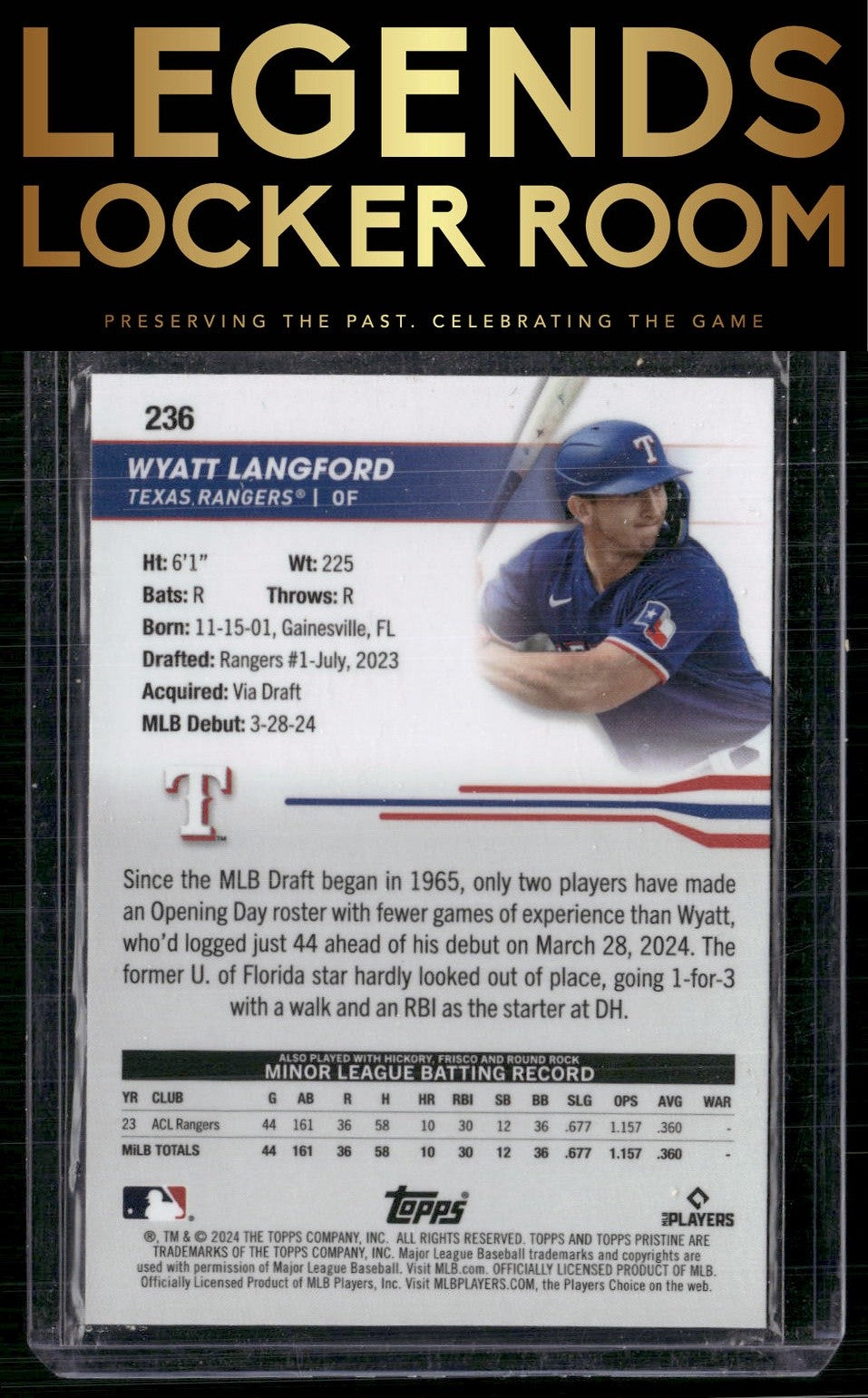 2024 Topps Pristine #236 Wyatt Langford