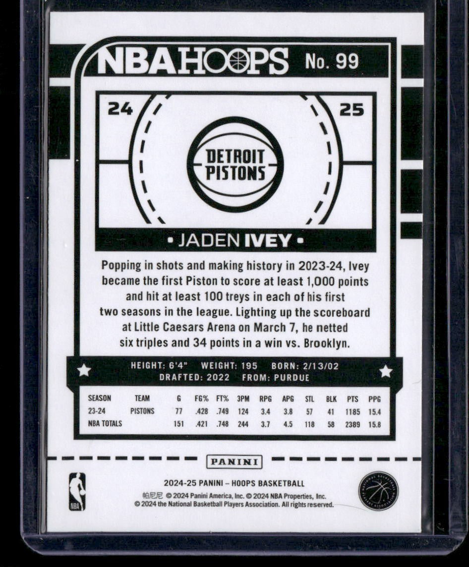 2024-25 Hoops #99 Jaden Ivey