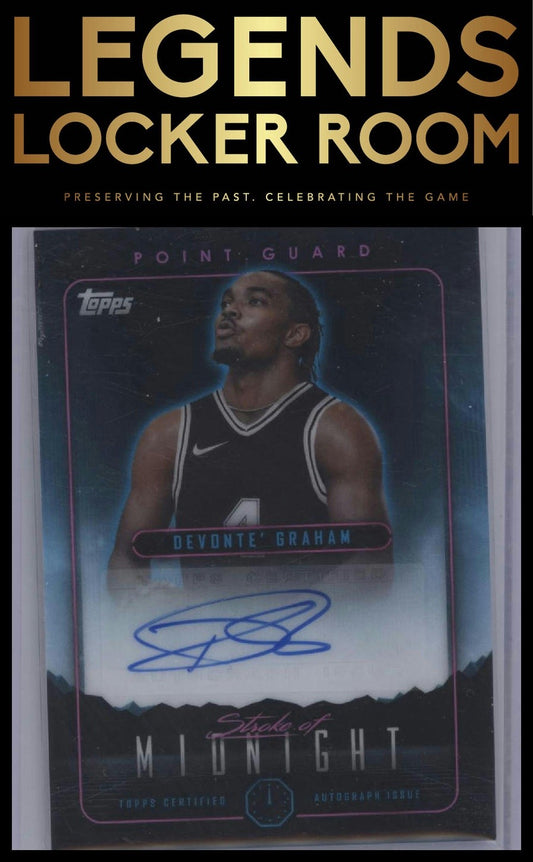 2023-24 Topps Midnight #SMA-DEG Devonte' Graham Stroke of Midnight Autographs