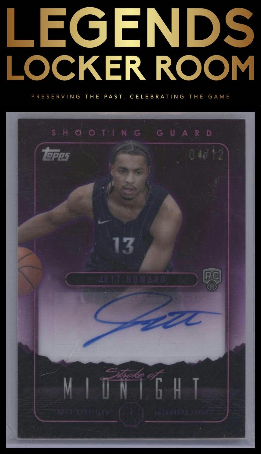 2023-24 Topps Midnight Jett Howard Stroke of Midnight Auto Midnight /12