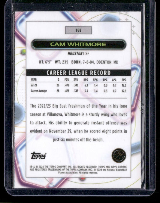 2023-24 Topps Chrome Cosmic #168 Cam Whitmore