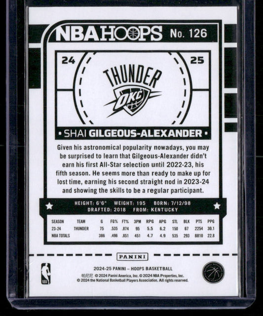 2024-25 Hoops #126 Shai Gilgeous-Alexander E