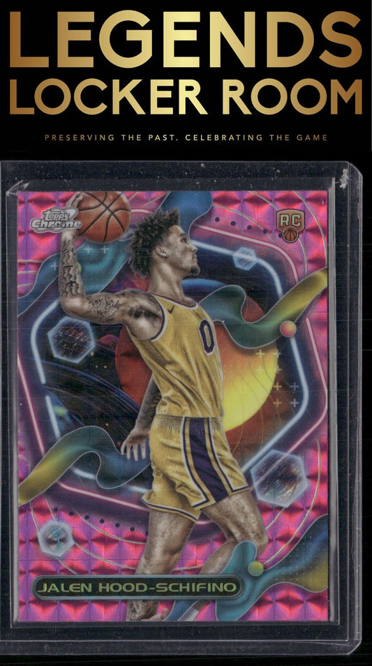 2023-24 Topps Chrome Cosmic #165 Jalen Hood-Schifino Pink Galaxy Refractors