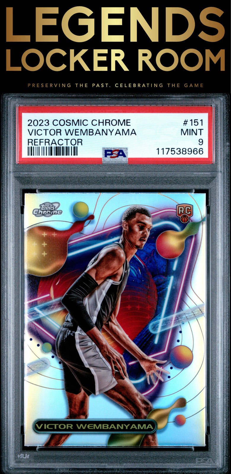 2023 Topps Cosmic Chrome #151 Victor Wembanyama Refractor PSA 9