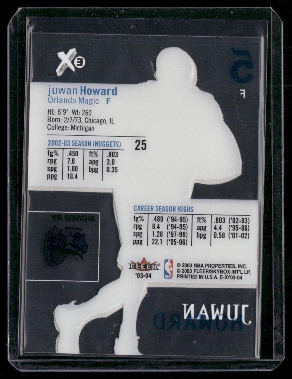 2003 Fleer #25 Juwan Howard EX