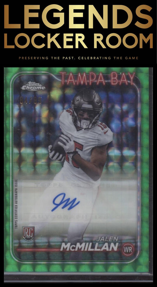 2024 Topps Chrome Jalen McMillan Rookie Auto Green Geometric Refractor /99
