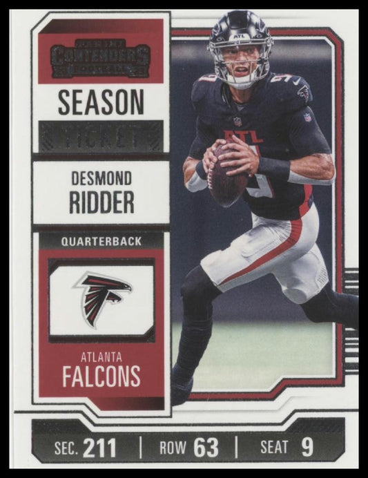 2023 Panini Contenders #4 Desmond Ridder Game Ticket