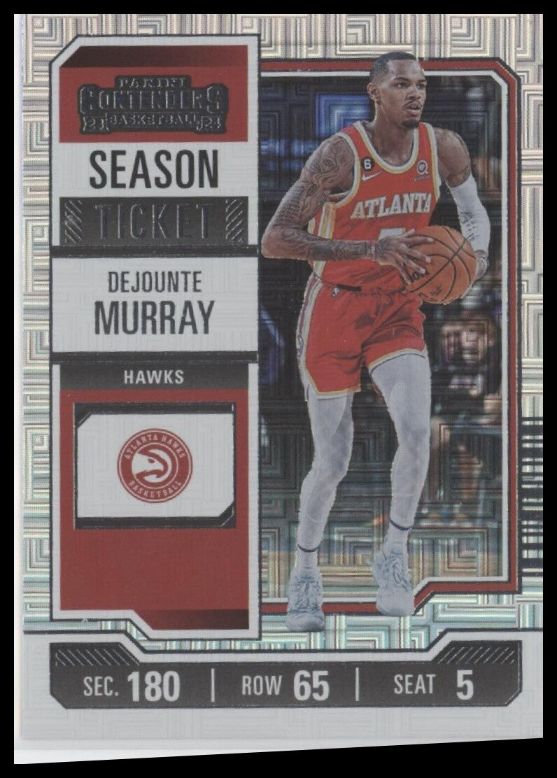 2023-24 Panini Contenders #57 Dejounte Murray Season Ticket Premium Edition