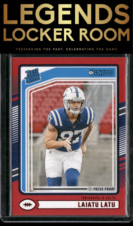 2024 Donruss #311 Laiatu Latu Press Proof Red