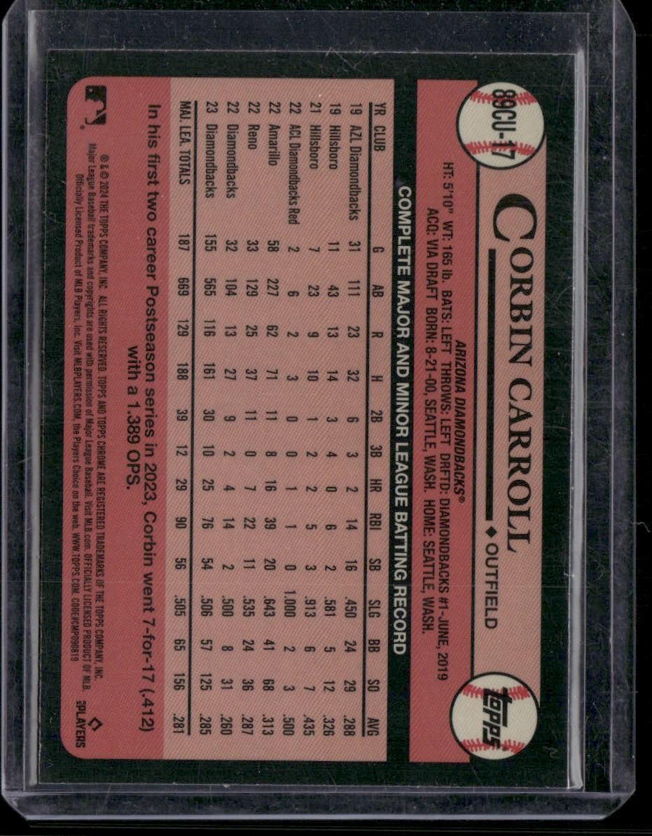 2024 Topps Chrome Update Corbin Carroll 35th Anniversary