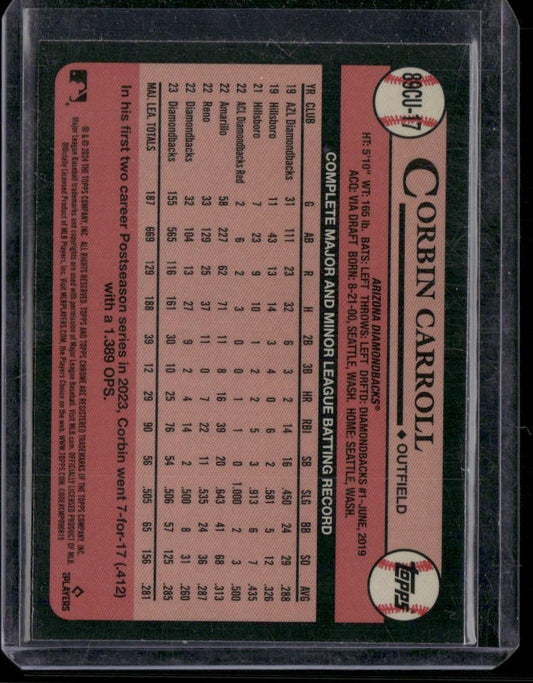 2024 Topps Chrome Update Corbin Carroll 35th Anniversary