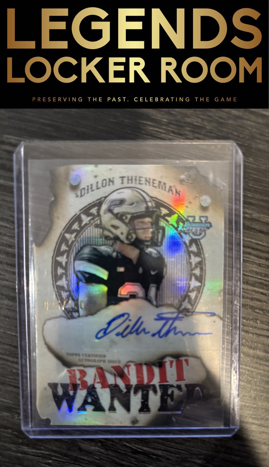 2024 Bowman University Best Dillon Thieneman Gunslingers and Bandits Auto /100