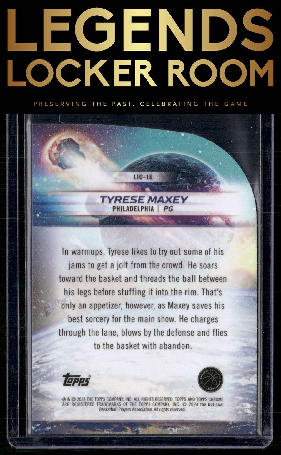 2023-24 Topps Chrome Cosmic #LIO-16 Tyrese Maxey Launched Into Orbit
