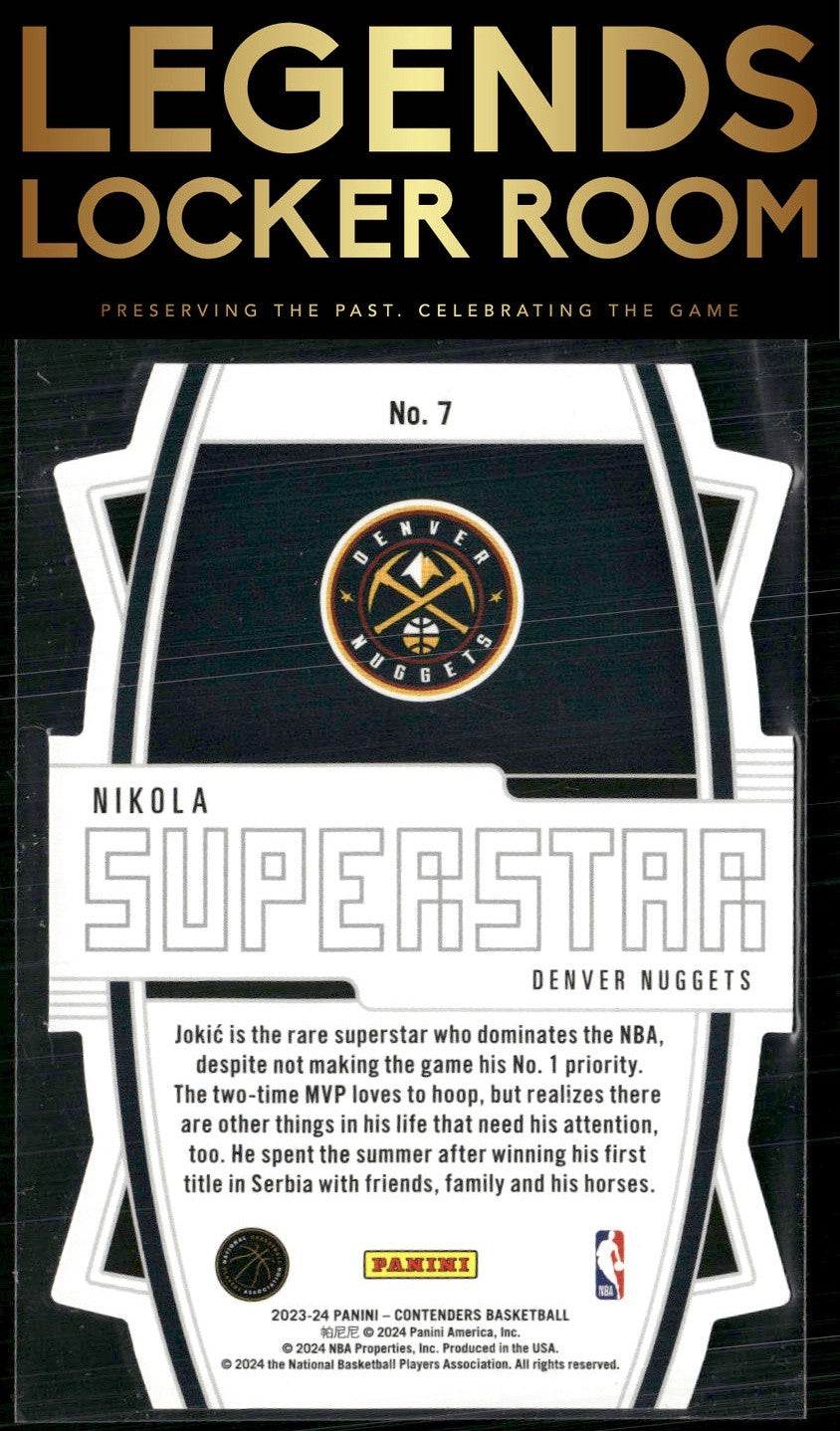 2023-24 Panini Contenders #7 Nikola Jokic Superstar Die-Cuts