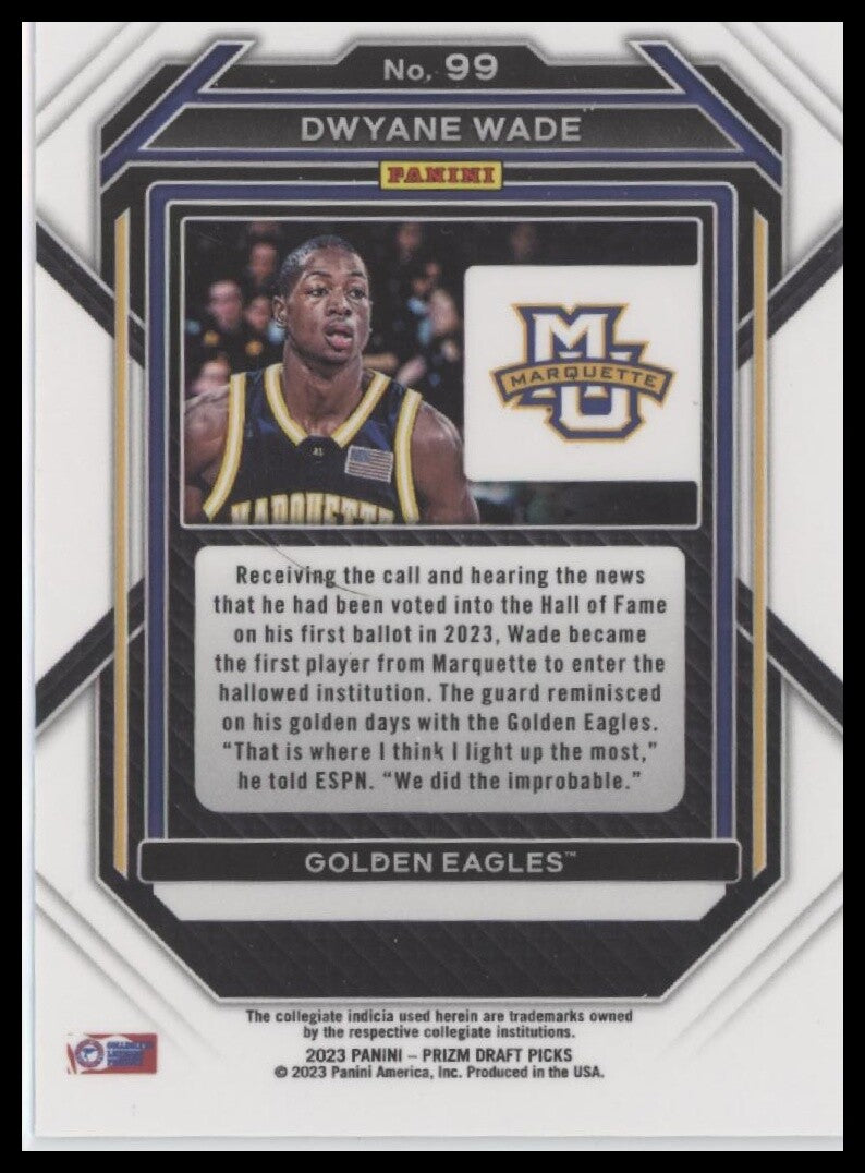 2023 Panini Prizm Draft Picks #99 Dwyane Wade