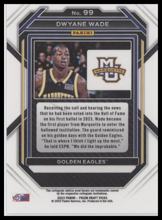 2023 Panini Prizm Draft Picks #99 Dwyane Wade