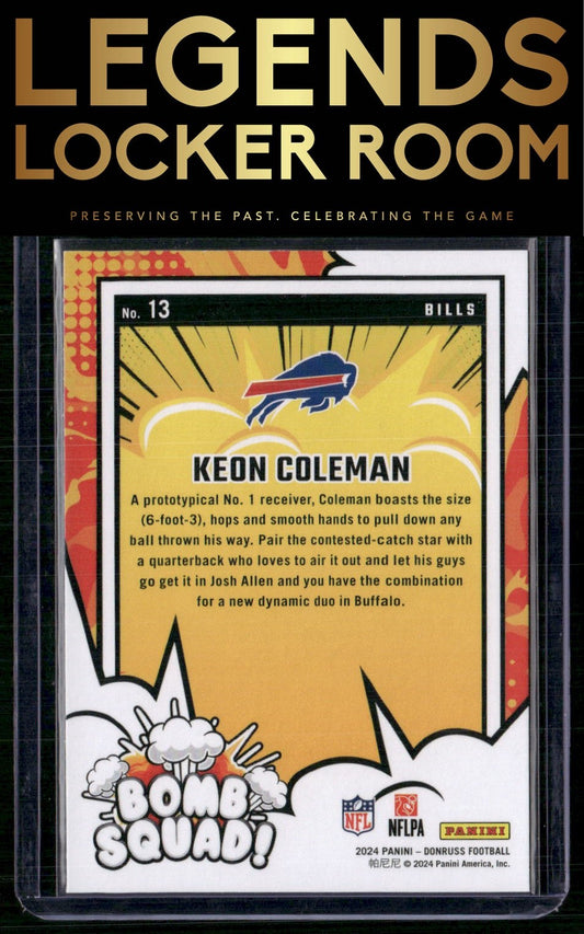 2024 Donruss #13 Keon Coleman Bomb Squad