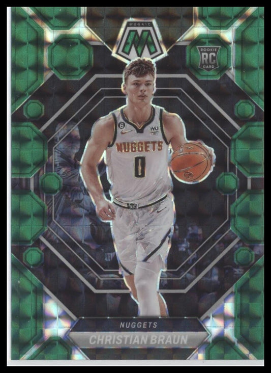 2022-23 Panini Mosaic #240 Christian Braun Green