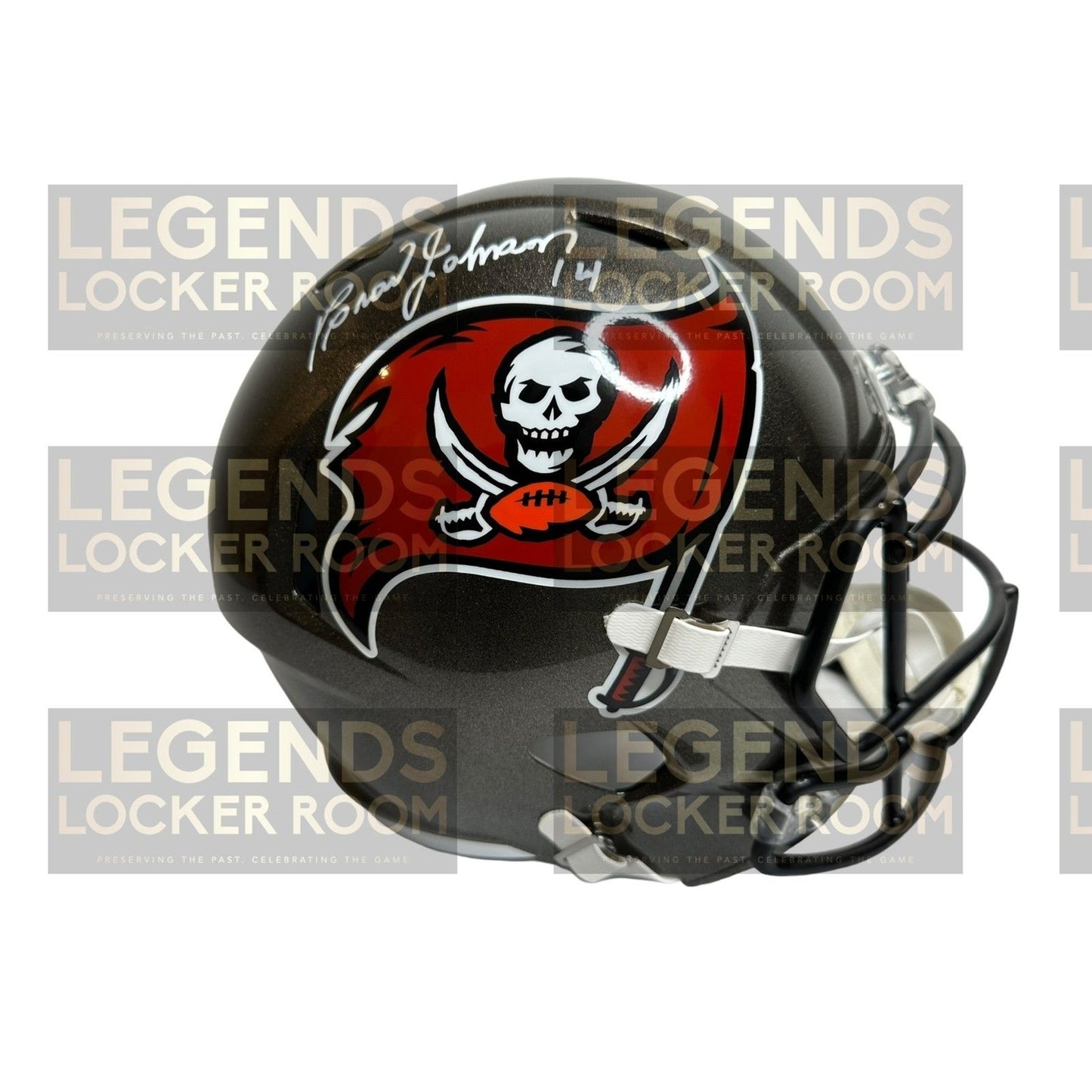 Brad Johnson Signed Tampa Bay Buccaneers Helmet - Certificate of Authenticity 