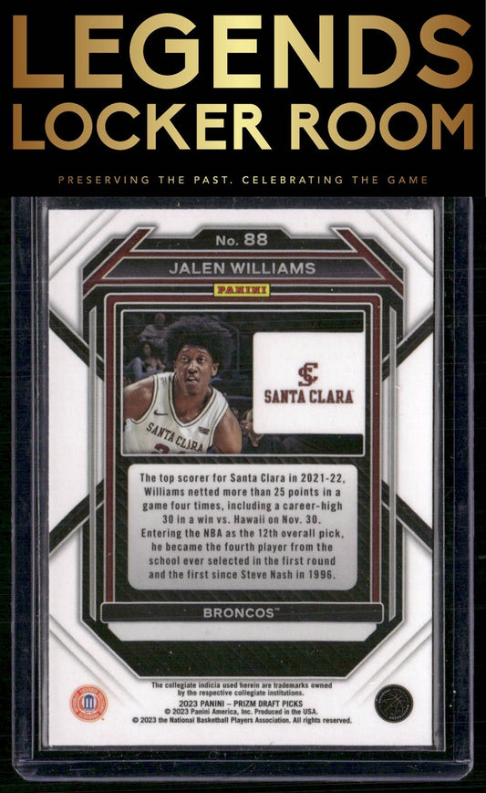2023 Panini Prizm Draft Picks #88 Jalen Williams