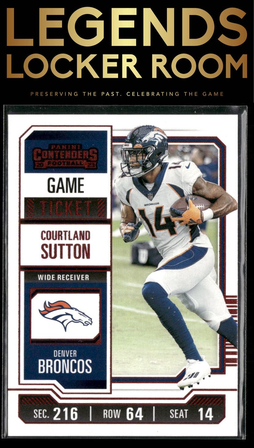 2023 Panini Contenders #30 Courtland Sutton Game Ticket Red
