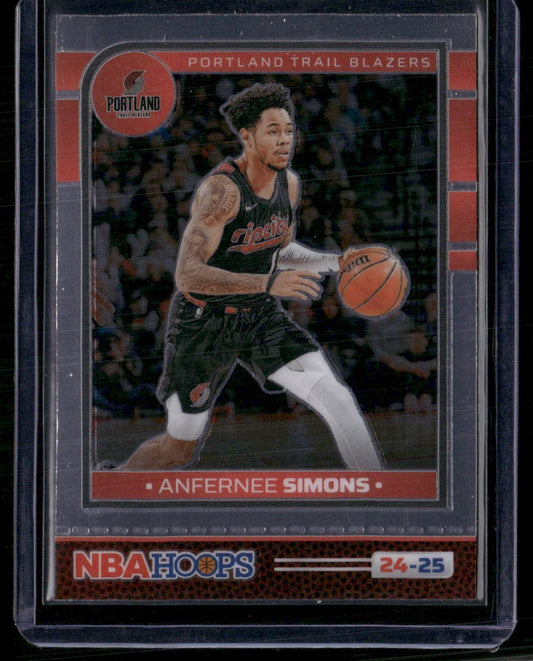 2024-25 Hoops #127 Anfernee Simons Premium Prizms Silver