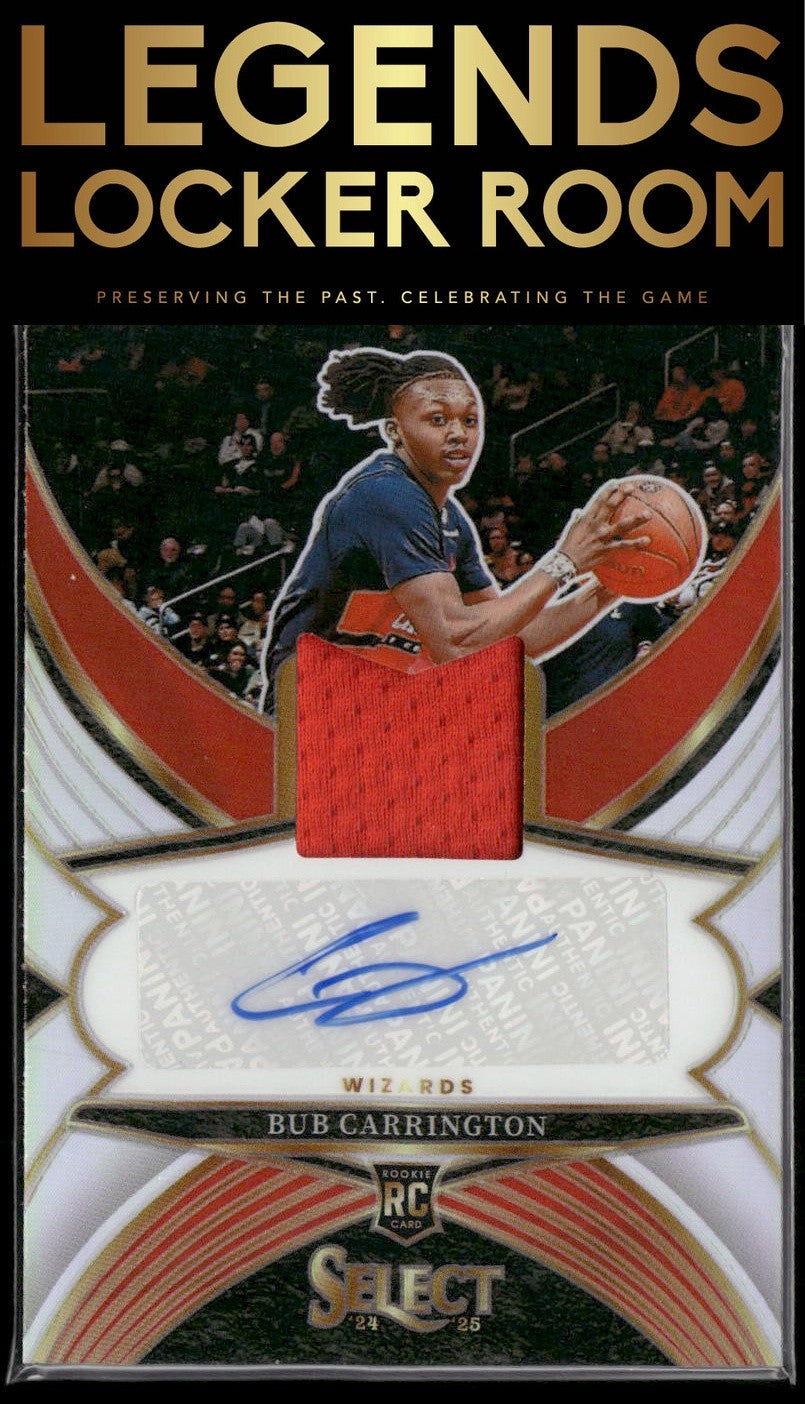 2024-25 Panini Select #RJA-BUB Bub Carrington Rookie Jersey Autograph /199