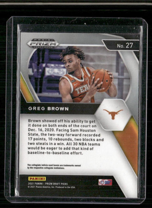 2021 Panini Prizm Draft Picks #27 Greg Brown III