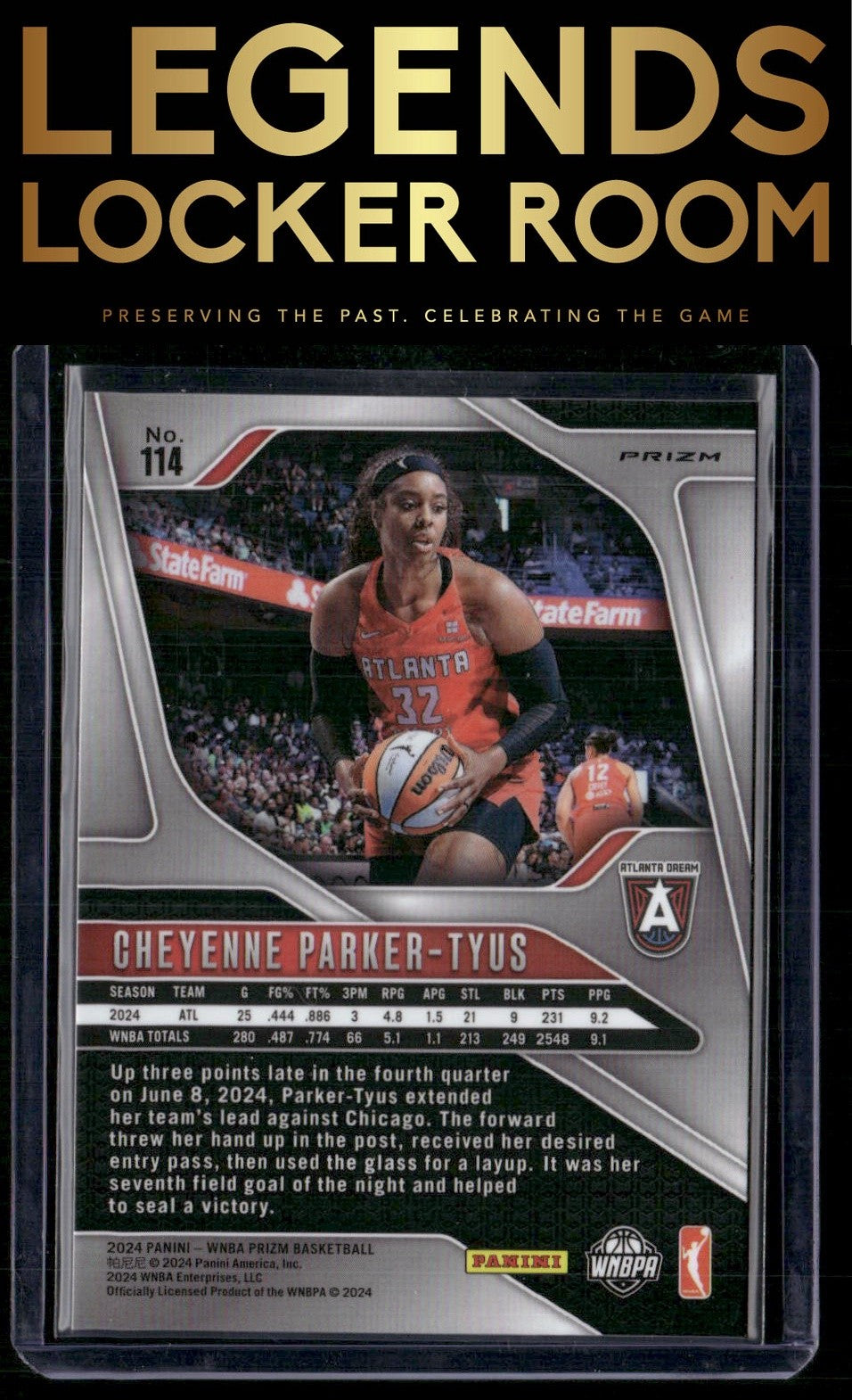 2024 Panini Prizm WNBA #114 Cheyenne Parker-Tyus Silver Prizm