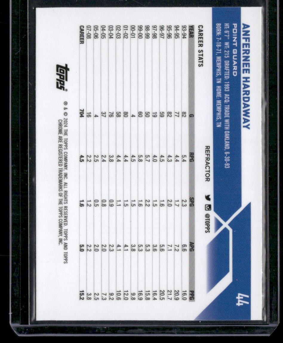 2023-24 Topps Chrome #44 Anfernee Hardaway Refractors
