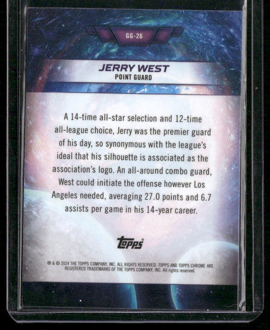 2023-24 Topps Chrome Cosmic #GG-26 Jerry West Galaxy Greats
