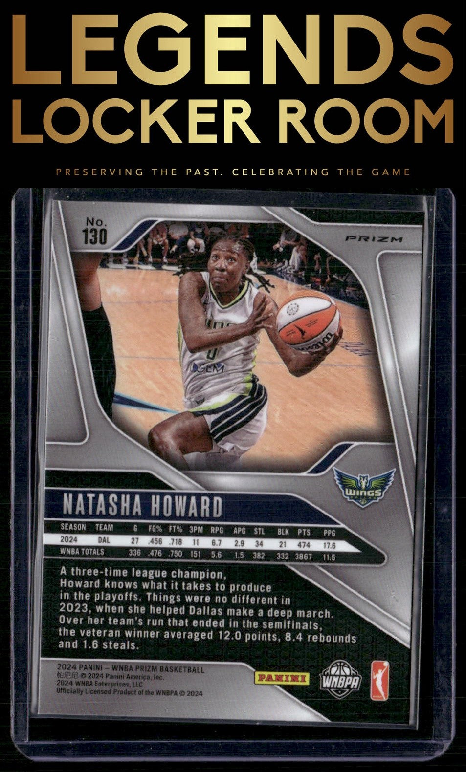 2024 Panini Prizm WNBA #130 Natasha Howard Silver Prizms