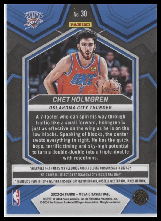 2023-24 Panini Mosaic #30 Chet Holmgren