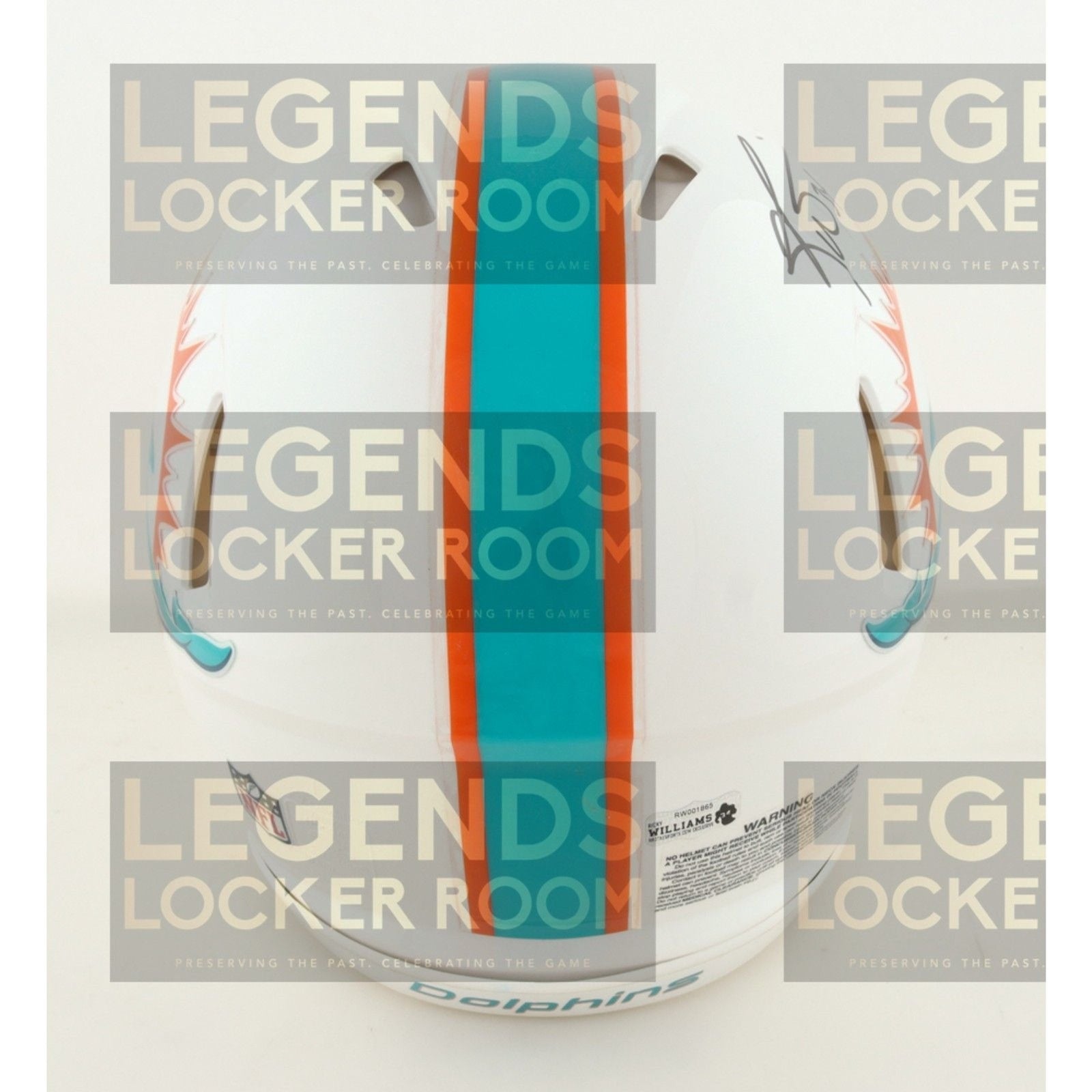 Ricky Williams Signed Dolphins Full-Size Authentic On-Field Speed Helmet 