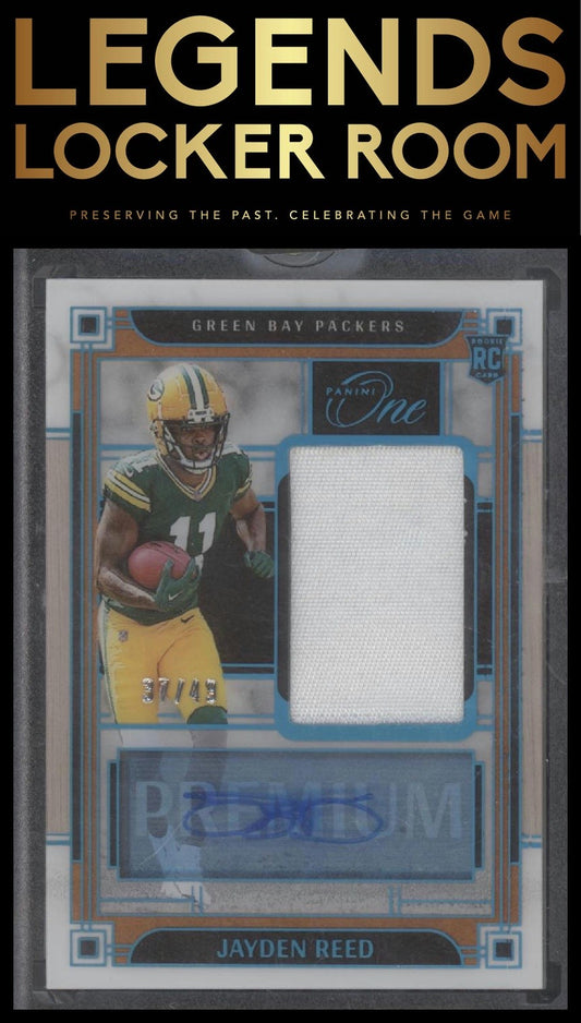 2023 Panini One #134 Jayden Reed Blue #/49